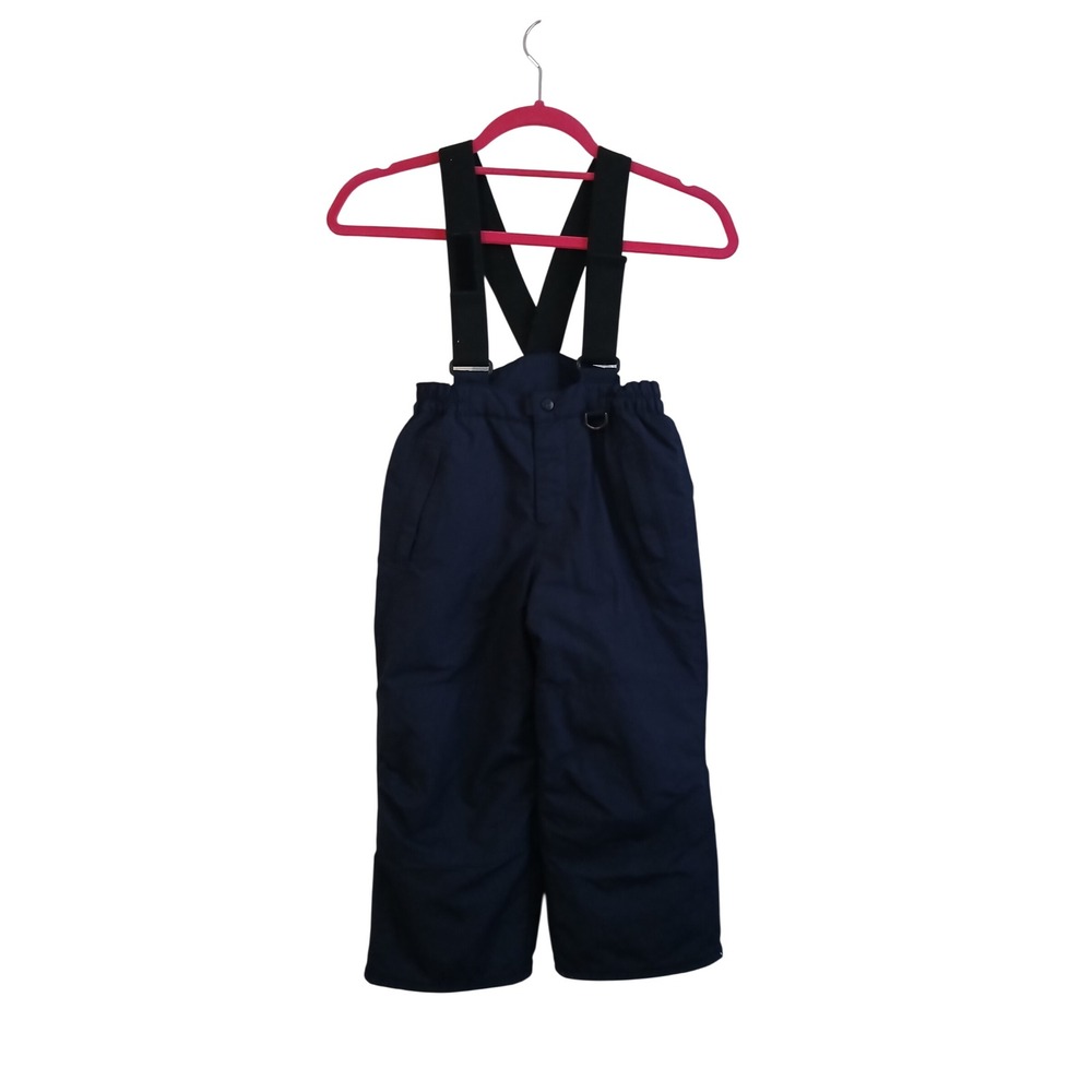 Lands End Kids 5 Navy Insulated Adjustable Suspenders Gorpcore Snow Bibs Pants